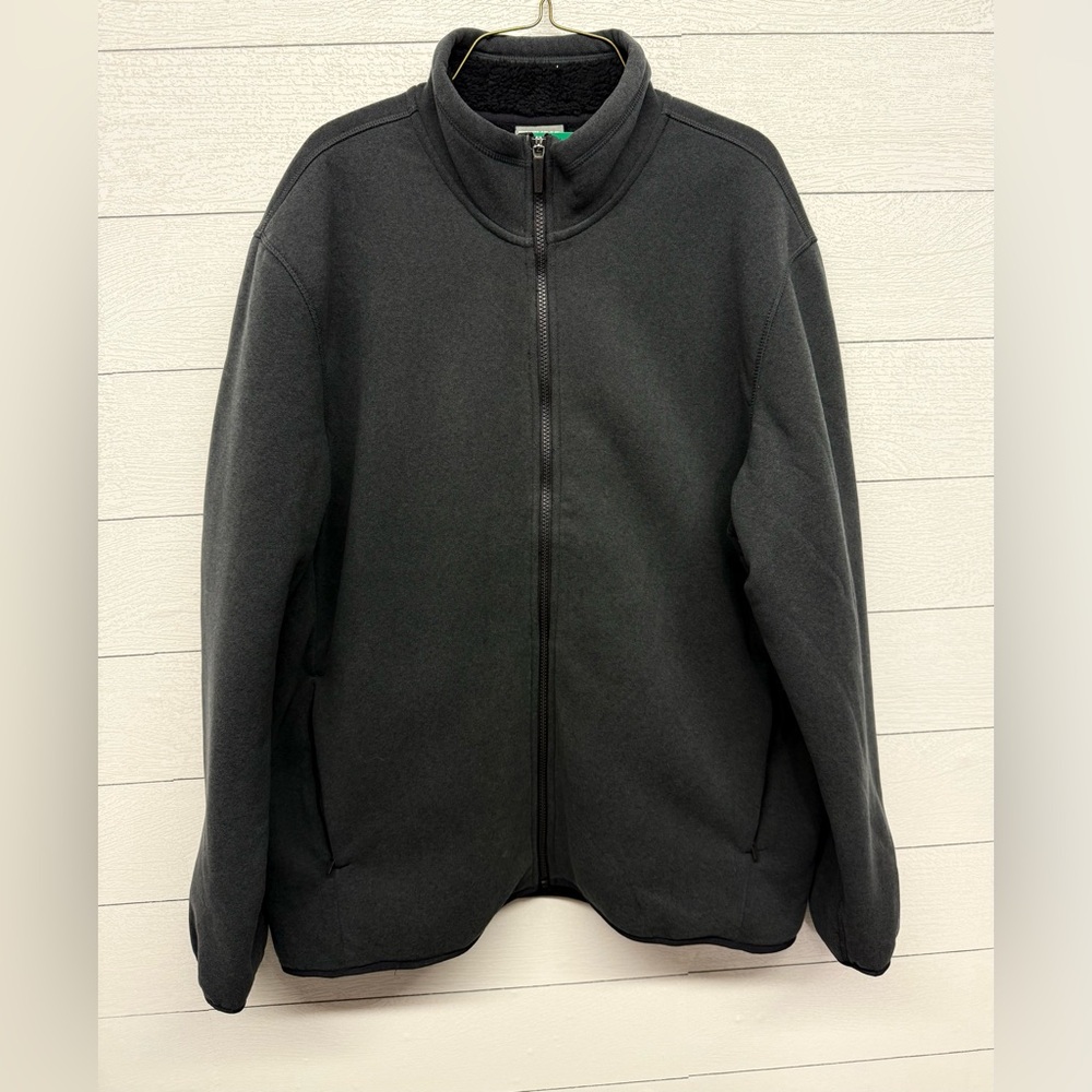 32 Degrees Men's Zip Up Black Fleece Lined Sweater XL